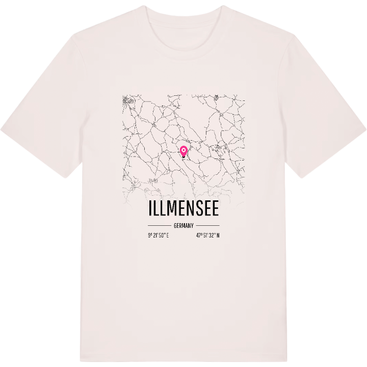 Illmensee karta t-shirt – t-shirt från PinShirt
