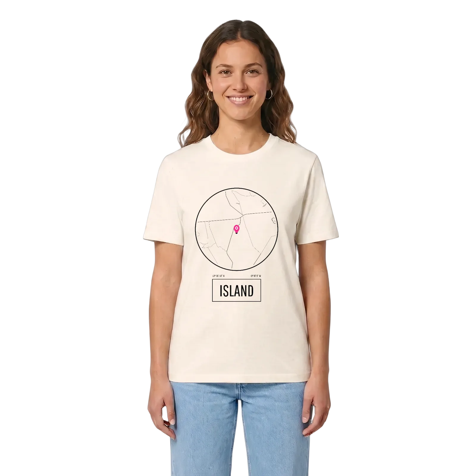 Island t-shirt – Vintage White, i miljö