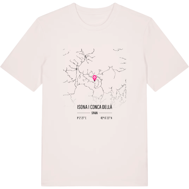 Isona i Conca Dellà karta t-shirt – t-shirt från PinShirt