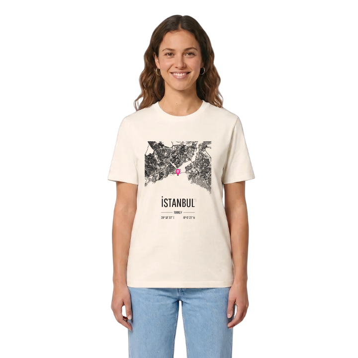 İstanbul karta t-shirt – t-shirt från PinShirt
