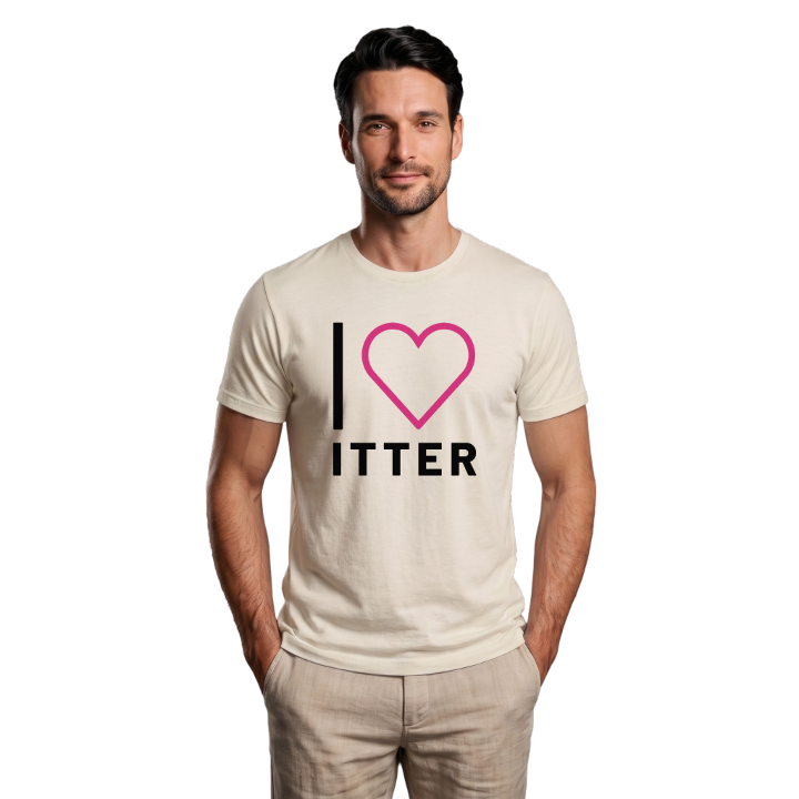 Jag älskar Itter t-shirt stort tryck – t-shirt från PinShirt