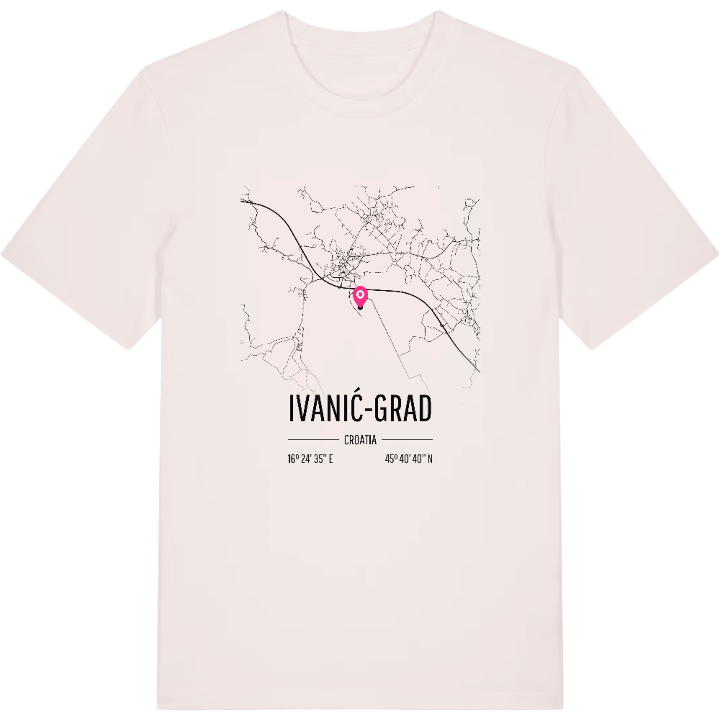 Ivanić-Grad karta t-shirt – t-shirt från PinShirt