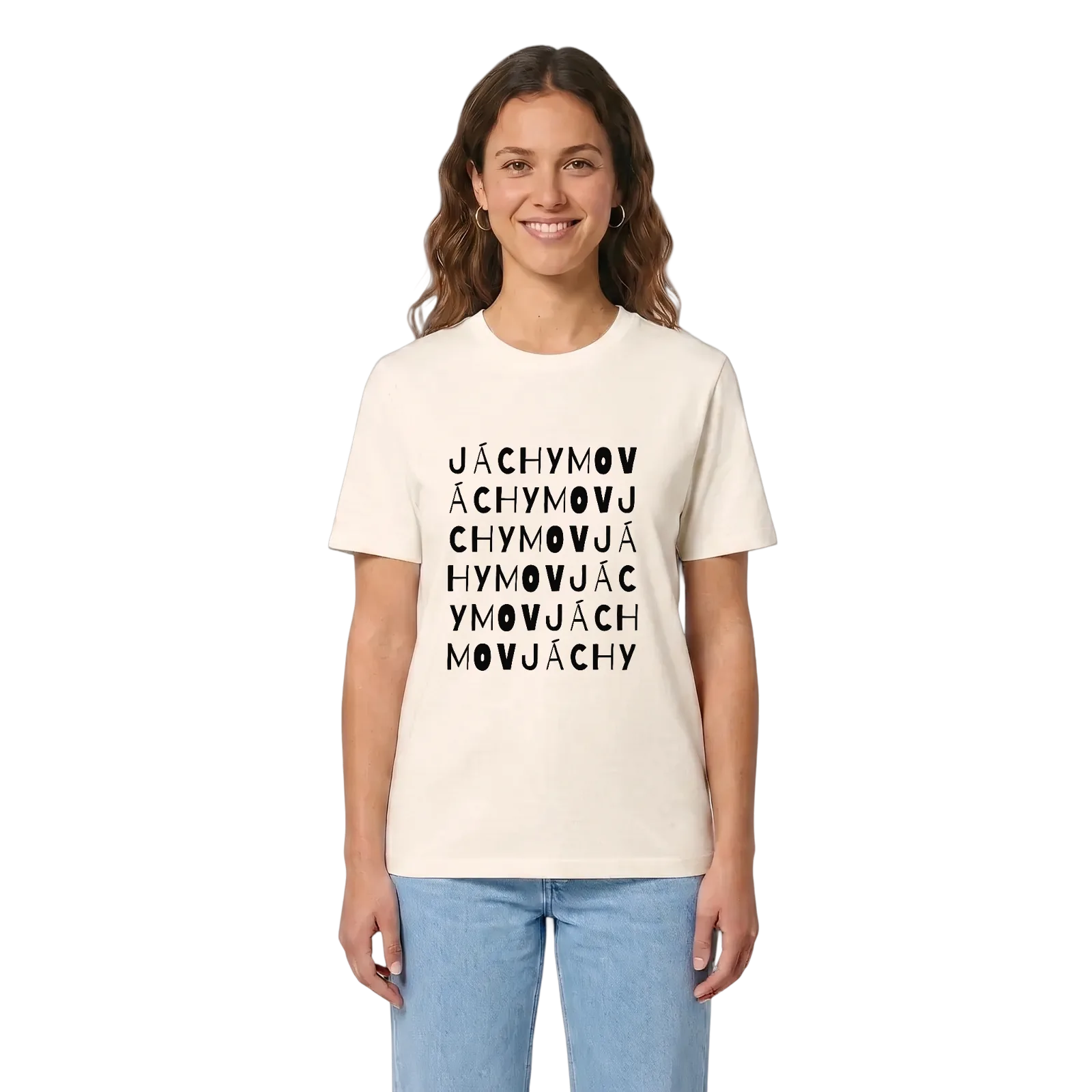 Jáchymov ordlek t-shirt – Vintage White, i miljö