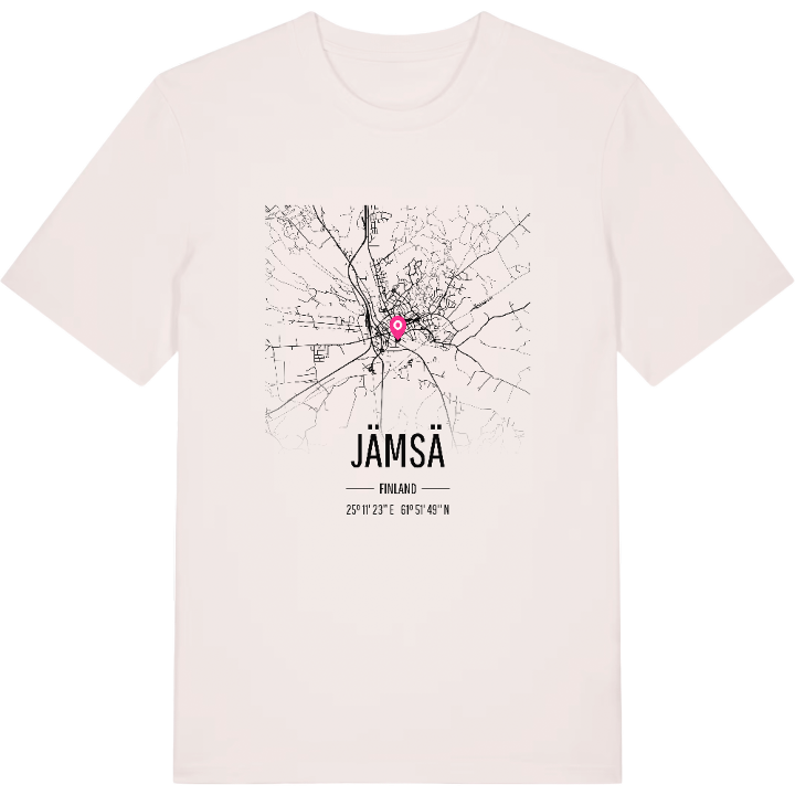 Jämsä karta t-shirt – t-shirt från PinShirt