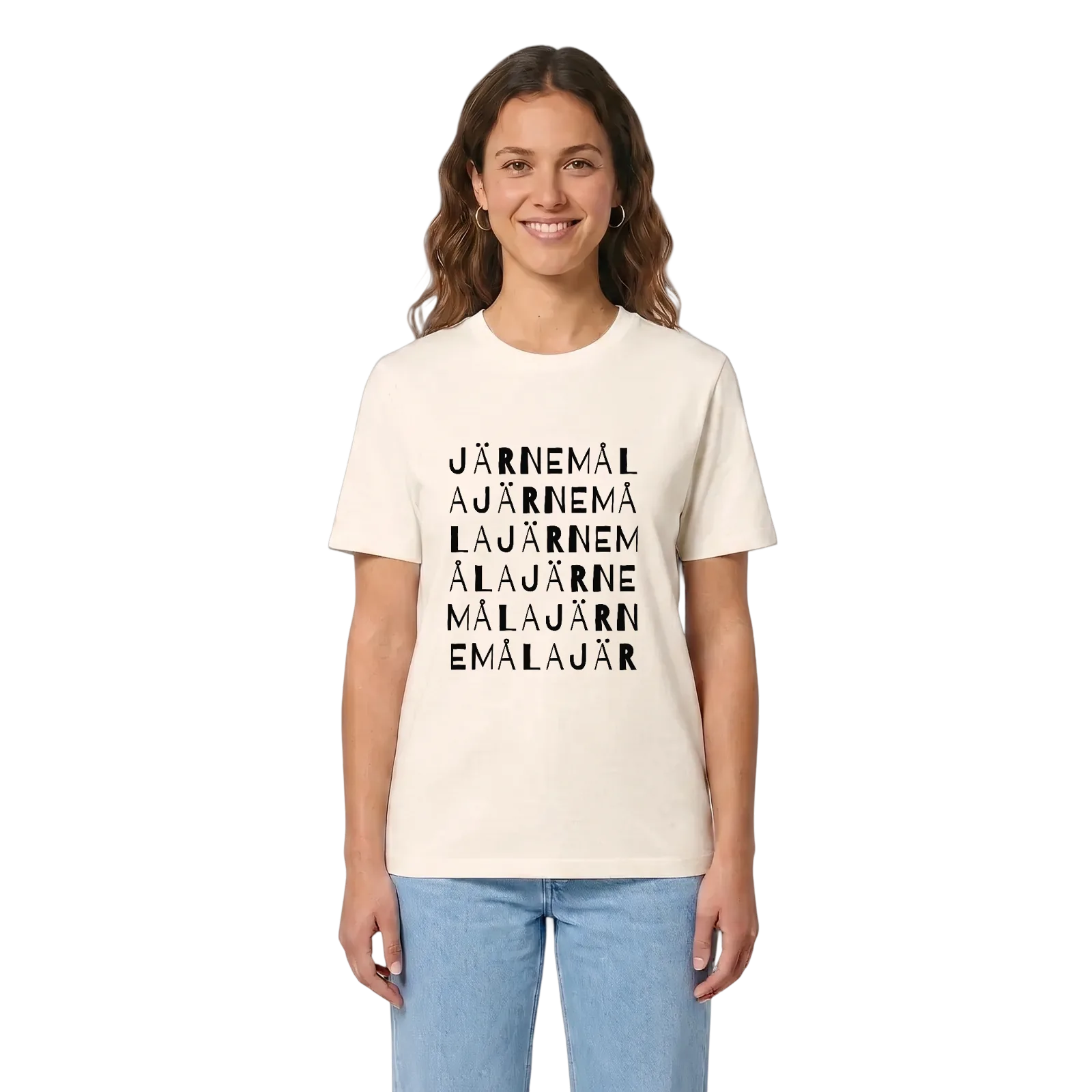 Järnemåla ordlek t-shirt – Vintage White, i miljö