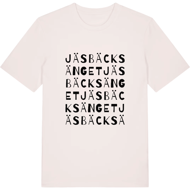 Jäsbäcksänget ordlek t-shirt – t-shirt från PinShirt