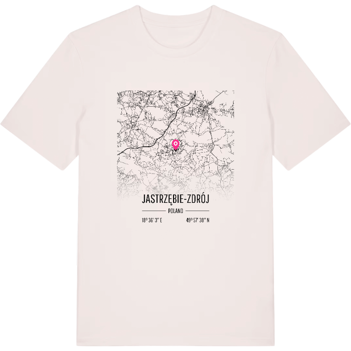Jastrzębie-Zdrój karta t-shirt – t-shirt från PinShirt