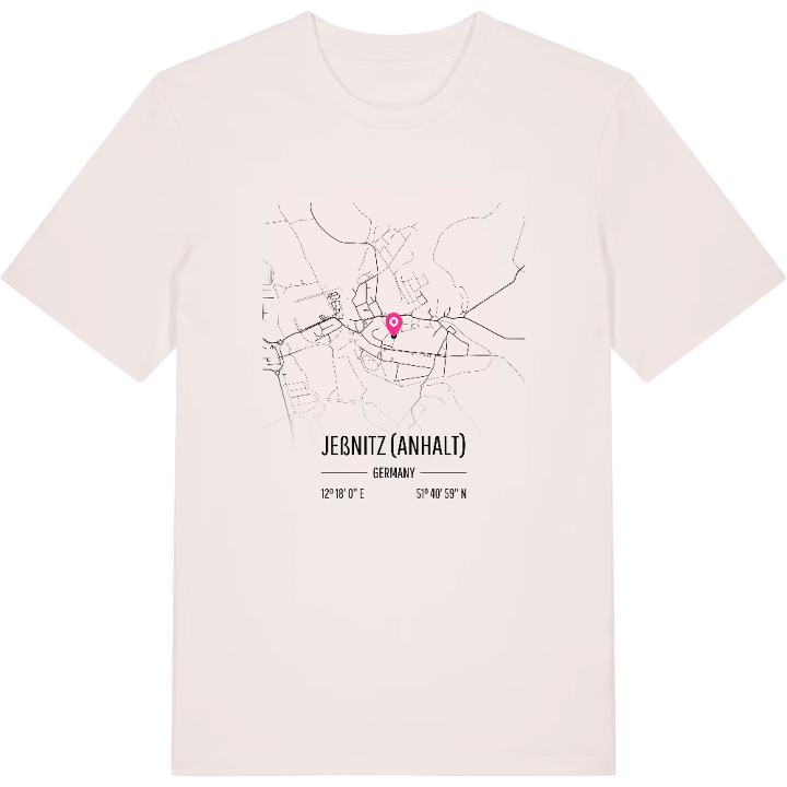 Jeßnitz (Anhalt) karta t-shirt – t-shirt från PinShirt