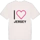 Jag älskar Jersey t-shirt stort tryck