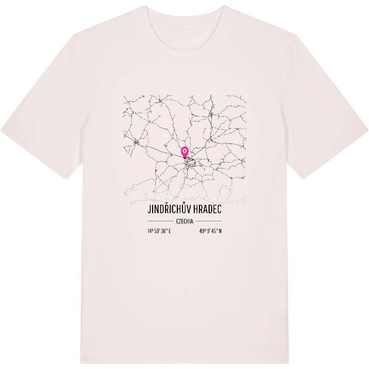 Jindřichův Hradec karta t-shirt – t-shirt från PinShirt