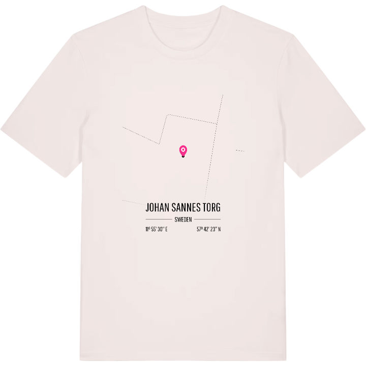 Johan Sannes Torg karta t-shirt – t-shirt från PinShirt