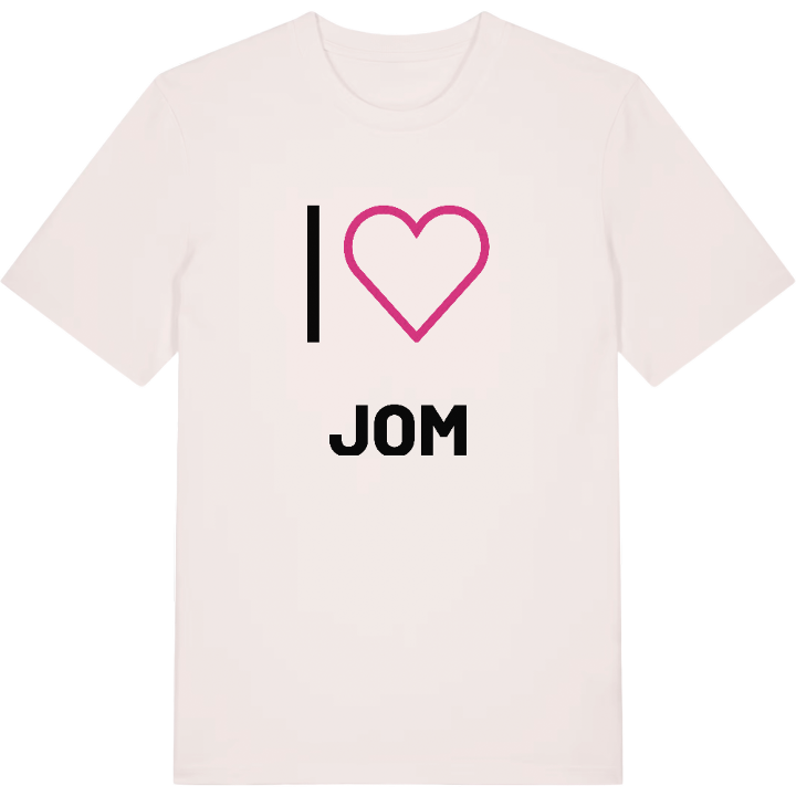 Jag älskar Jom t-shirt stort tryck – t-shirt från PinShirt