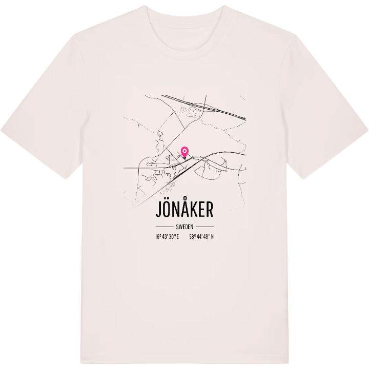Jönåker karta t-shirt – t-shirt från PinShirt