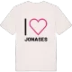Jag älskar Jonases t-shirt stort tryck
