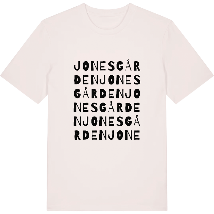 Jonesgården ordlek t-shirt – t-shirt från PinShirt