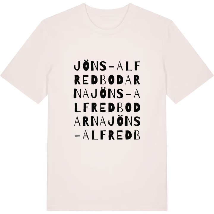 Jöns-Alfredbodarna ordlek t-shirt – t-shirt från PinShirt