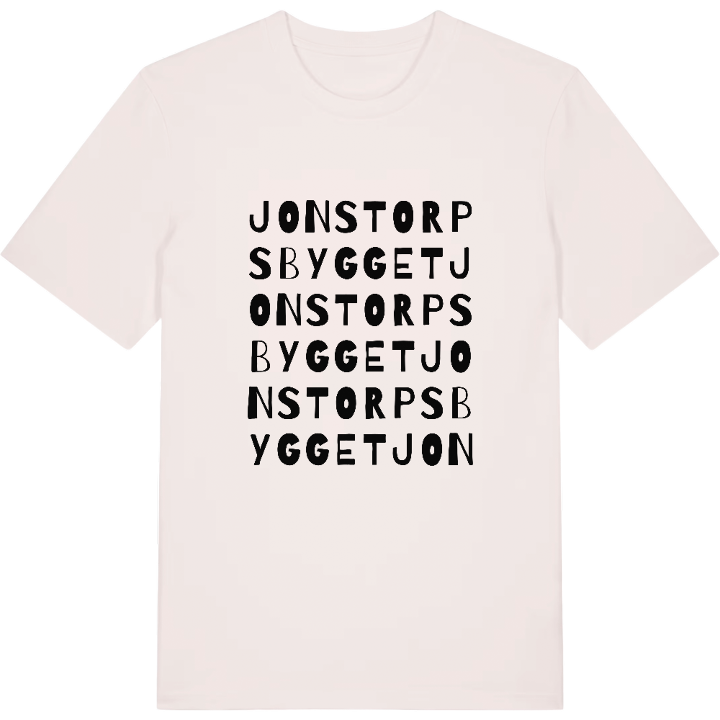 Jonstorpsbygget ordlek t-shirt – t-shirt från PinShirt