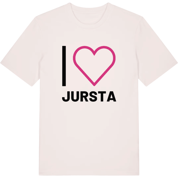 Jag älskar Jursta t-shirt stort tryck – t-shirt från PinShirt