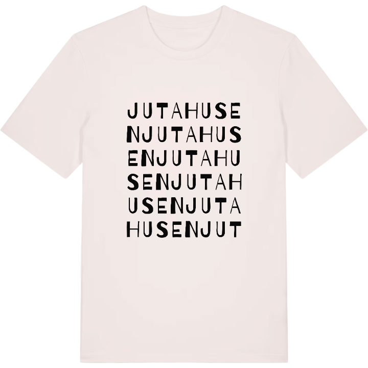 Jutahusen ordlek t-shirt – t-shirt från PinShirt