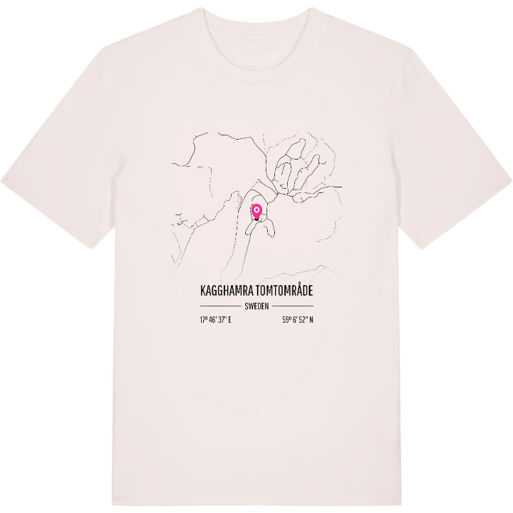 Kagghamra tomtområde karta t-shirt – t-shirt från PinShirt