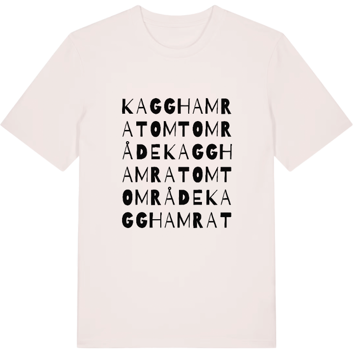 Kagghamra tomtområde ordlek t-shirt – t-shirt från PinShirt