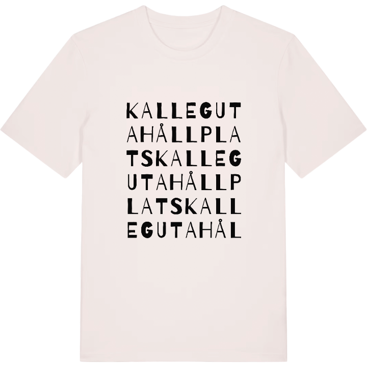 Kalleguta hållplats ordlek t-shirt – t-shirt från PinShirt