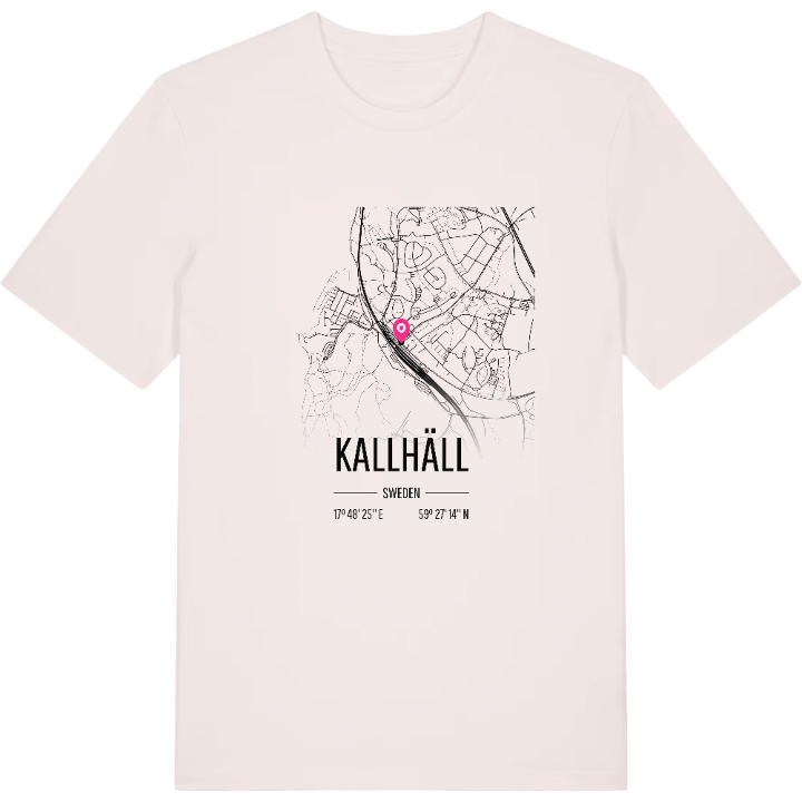 Kallhäll karta t-shirt – t-shirt från PinShirt