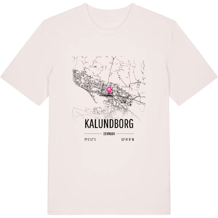 Kalundborg karta t-shirt – t-shirt från PinShirt