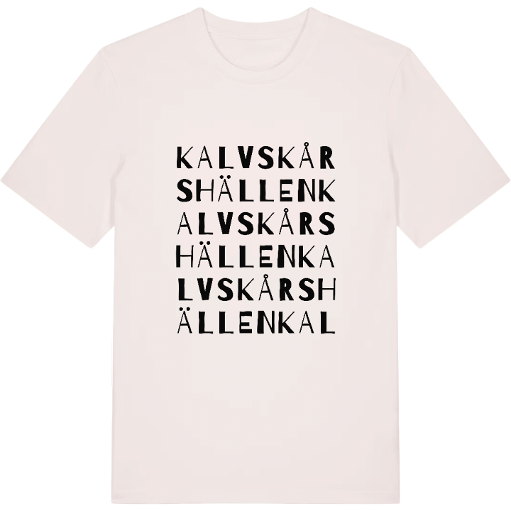 Kalvskårshällen ordlek t-shirt – t-shirt från PinShirt