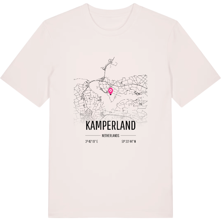 Kamperland karta t-shirt – t-shirt från PinShirt