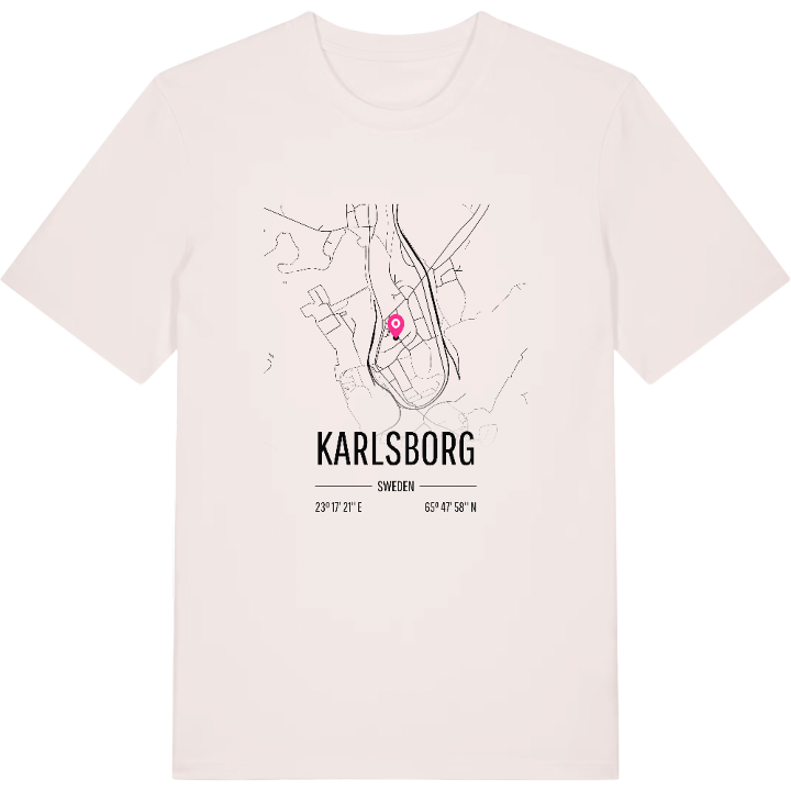 Karlsborg karta t-shirt – t-shirt från PinShirt