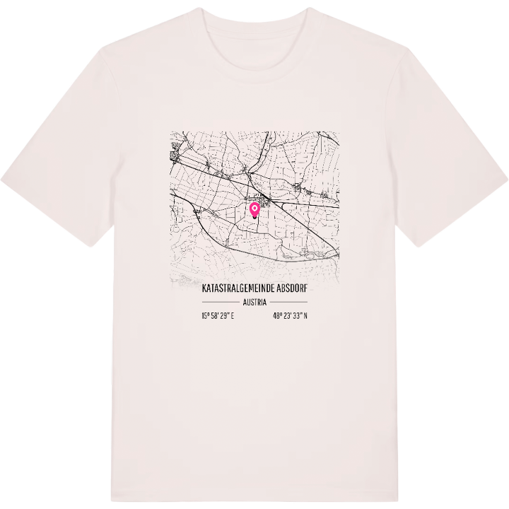 Katastralgemeinde Absdorf karta t-shirt – t-shirt från PinShirt
