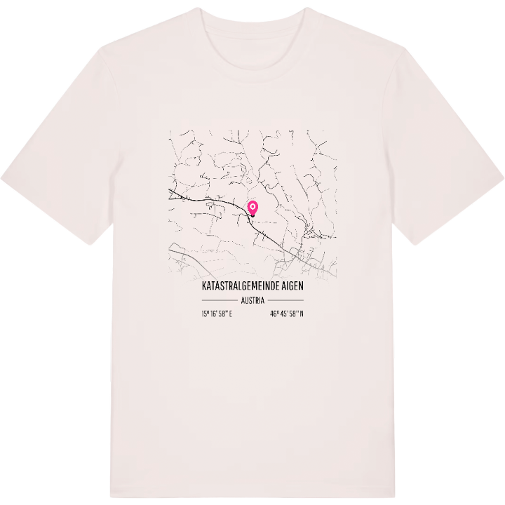 Katastralgemeinde Aigen karta t-shirt – t-shirt från PinShirt