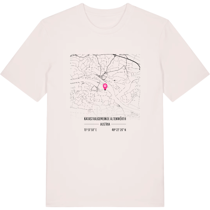 Katastralgemeinde Altenwörth karta t-shirt – t-shirt från PinShirt