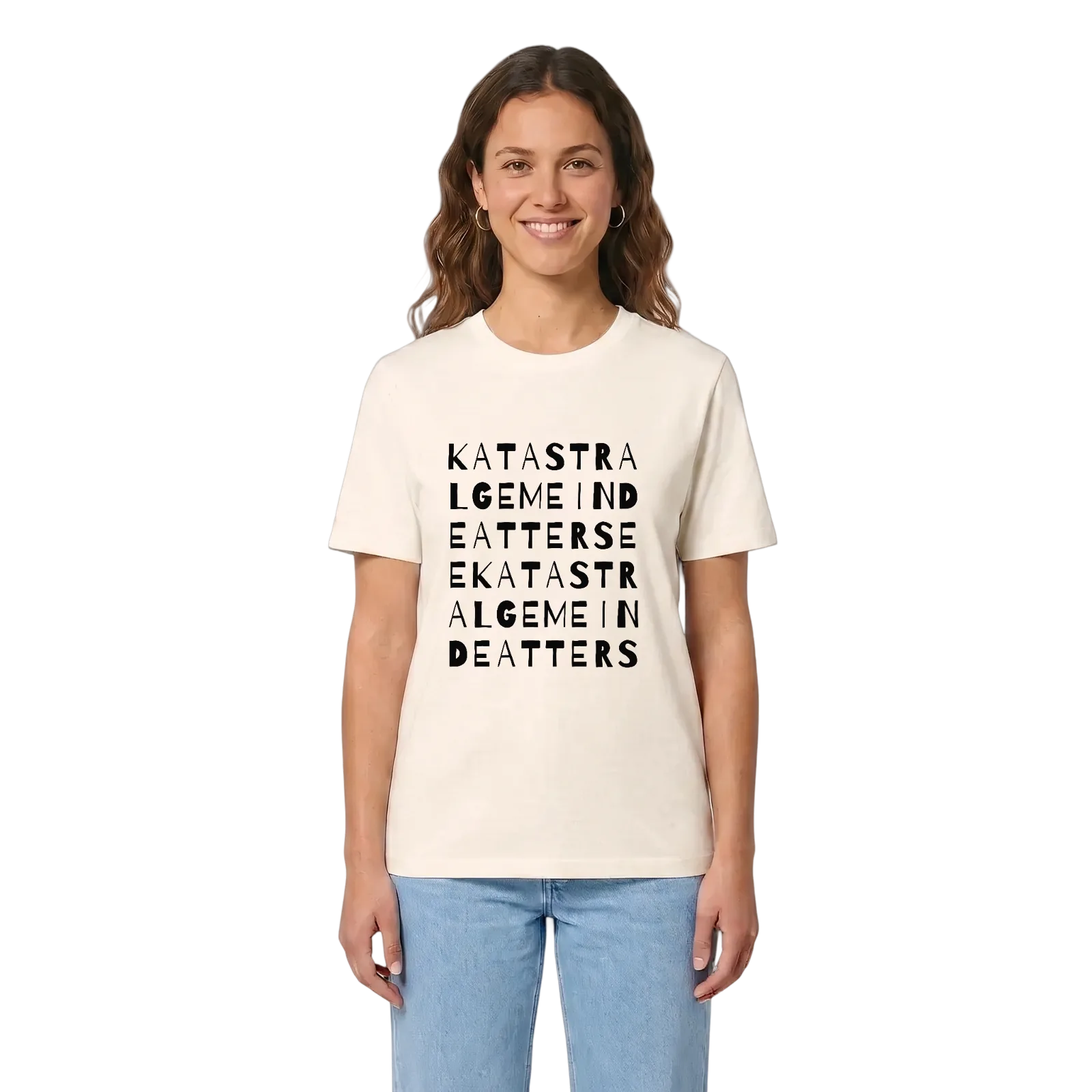 Katastralgemeinde Attersee ordlek t-shirt – Vintage White, i miljö