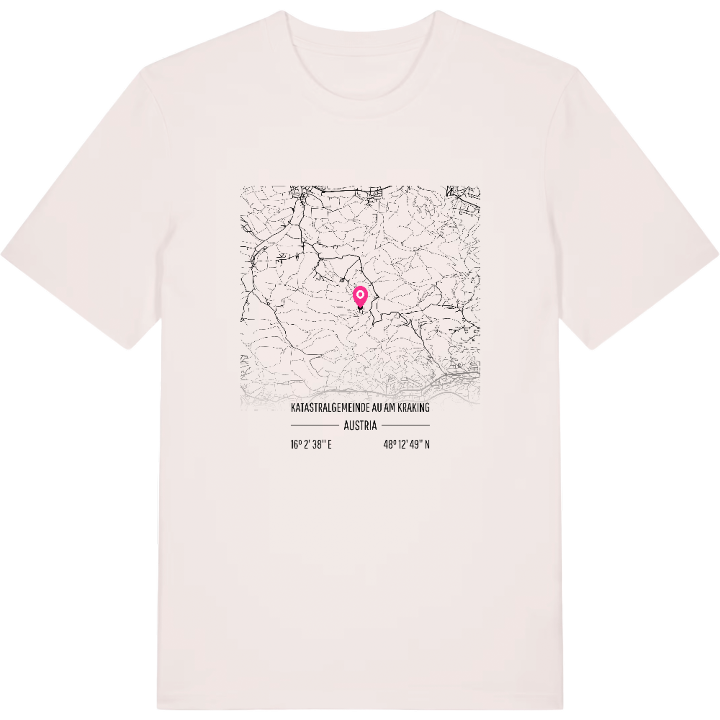 Katastralgemeinde Au am Kraking karta t-shirt – t-shirt från PinShirt