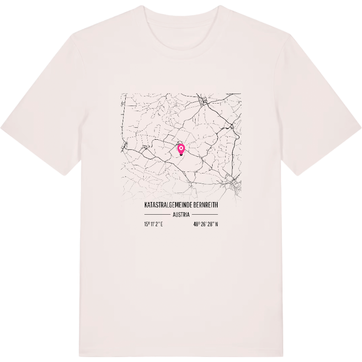 Katastralgemeinde Bernreith karta t-shirt – t-shirt från PinShirt