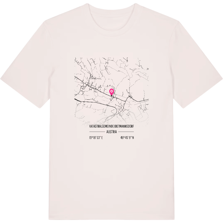 Katastralgemeinde Dietmannsdorf karta t-shirt – t-shirt från PinShirt