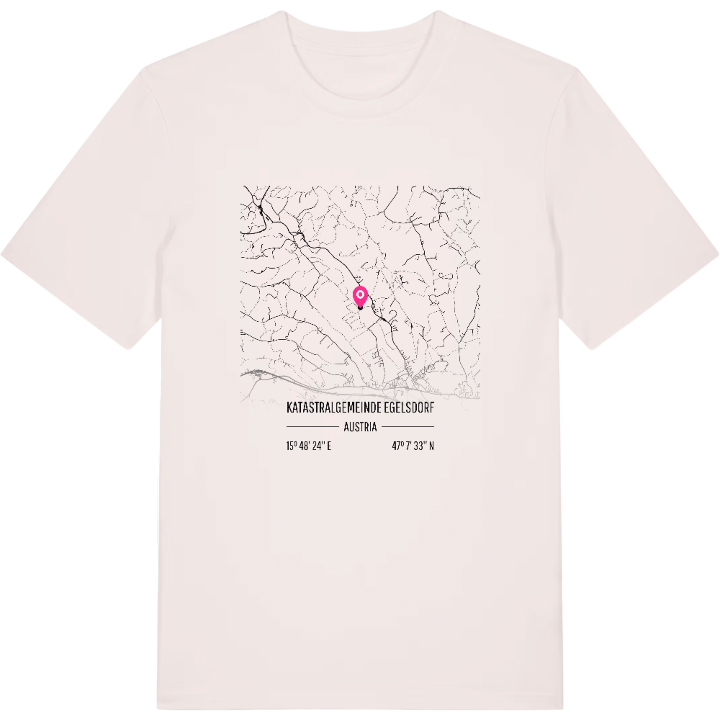Katastralgemeinde Egelsdorf karta t-shirt – t-shirt från PinShirt