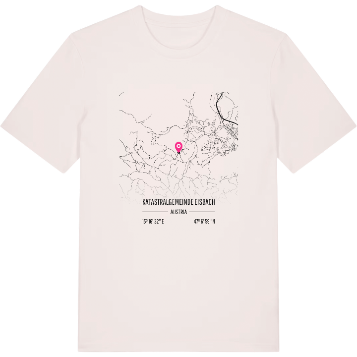 Katastralgemeinde Eisbach karta t-shirt – t-shirt från PinShirt