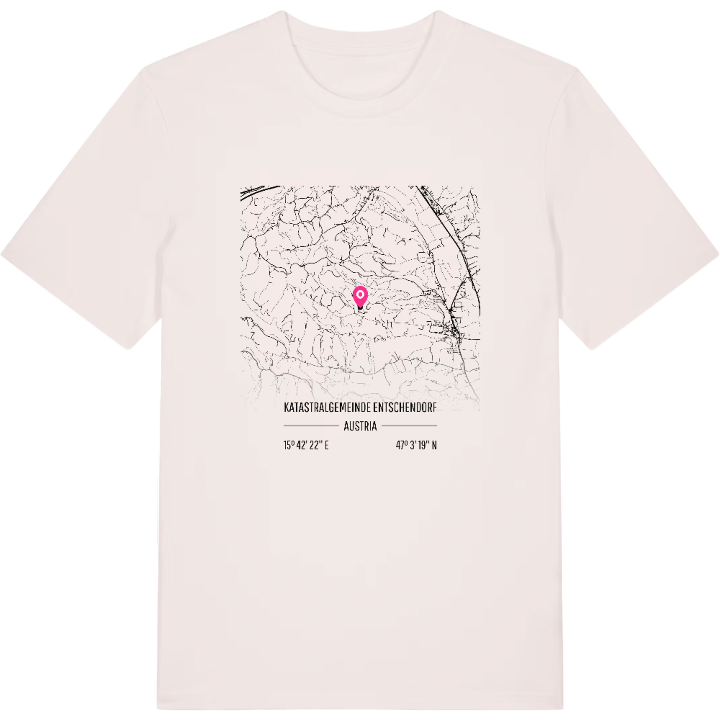 Katastralgemeinde Entschendorf karta t-shirt – t-shirt från PinShirt