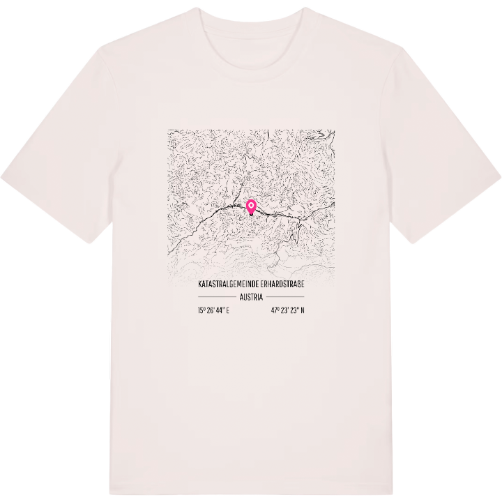 Katastralgemeinde Erhardstraße karta t-shirt – t-shirt från PinShirt