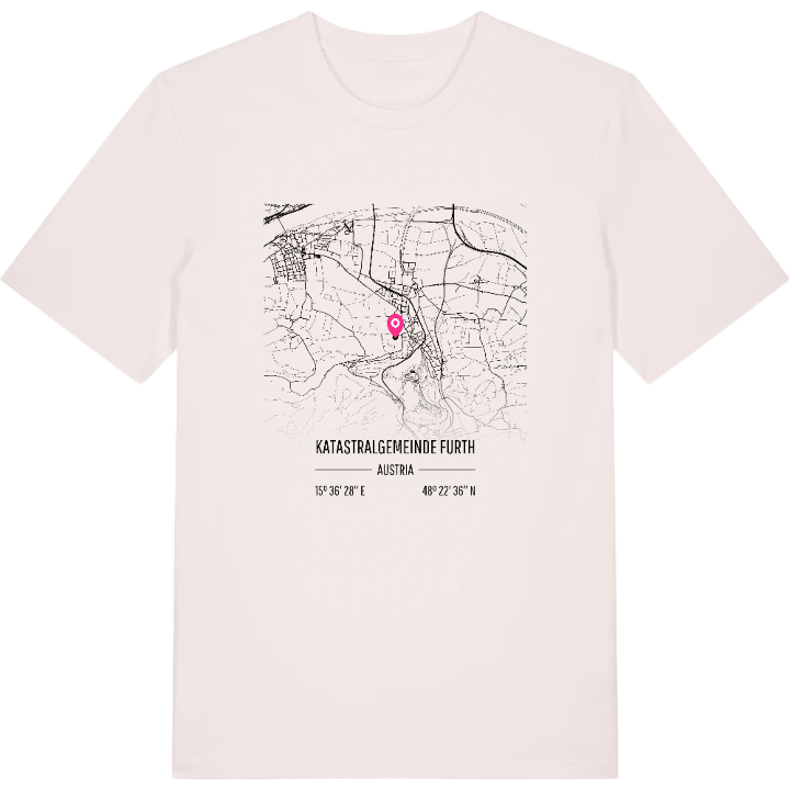 Katastralgemeinde Furth karta t-shirt – t-shirt från PinShirt