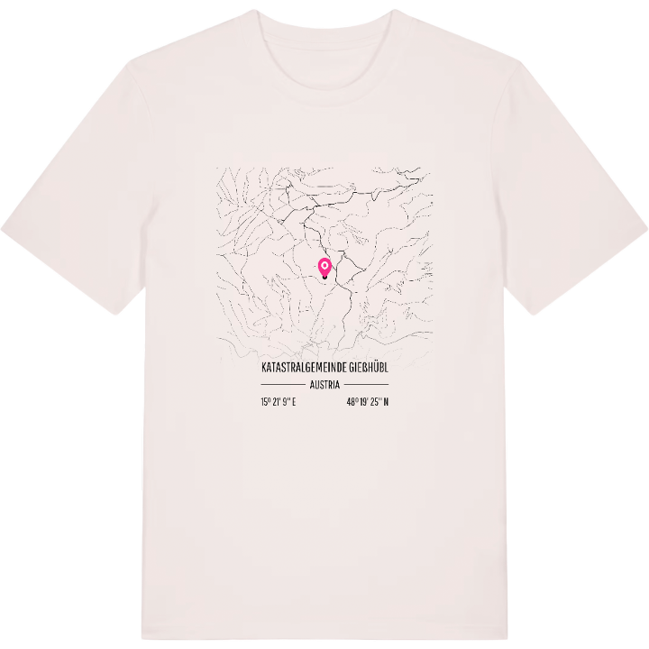 Katastralgemeinde Gießhübl karta t-shirt – t-shirt från PinShirt