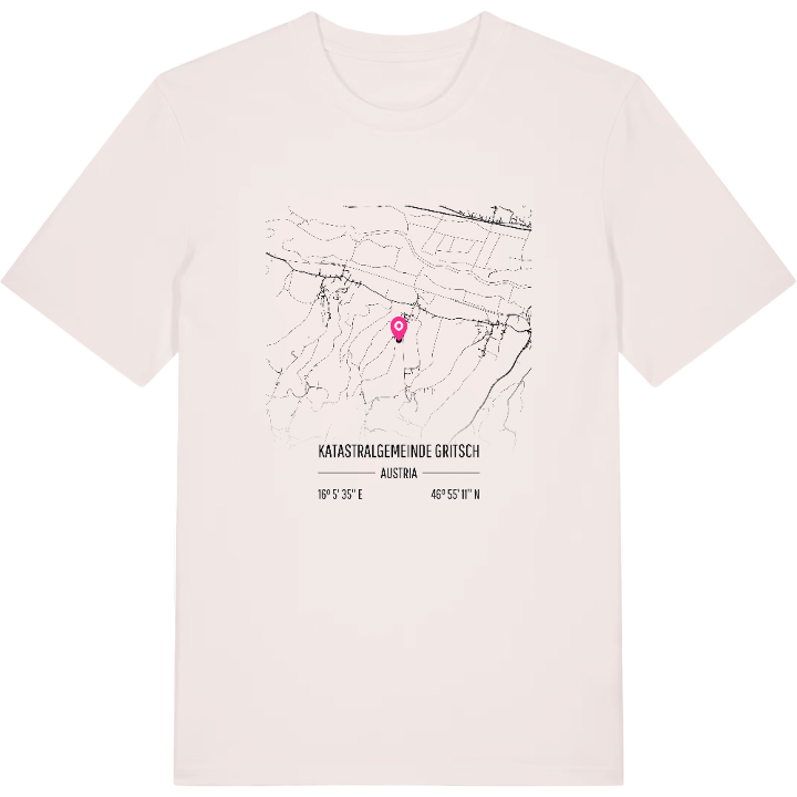 Katastralgemeinde Gritsch karta t-shirt – t-shirt från PinShirt