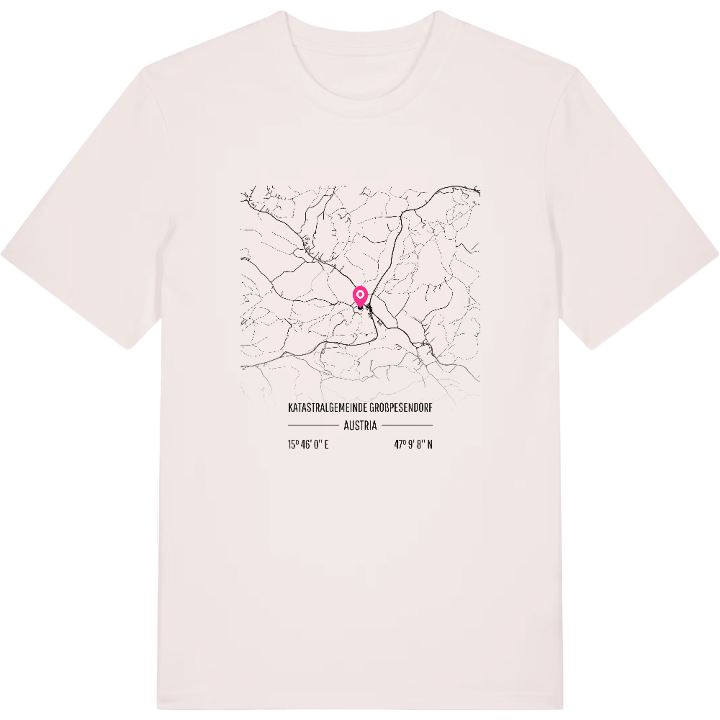 Katastralgemeinde Großpesendorf karta t-shirt – t-shirt från PinShirt