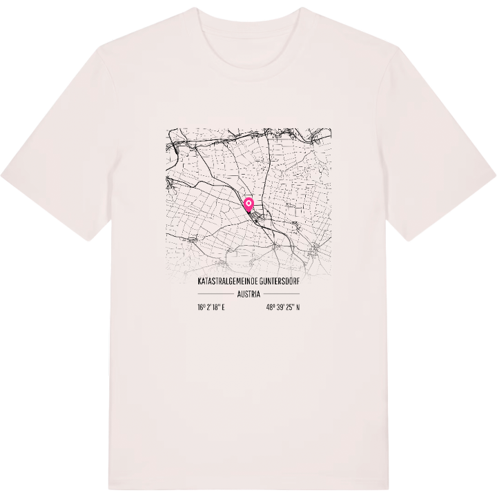 Katastralgemeinde Guntersdorf karta t-shirt – t-shirt från PinShirt