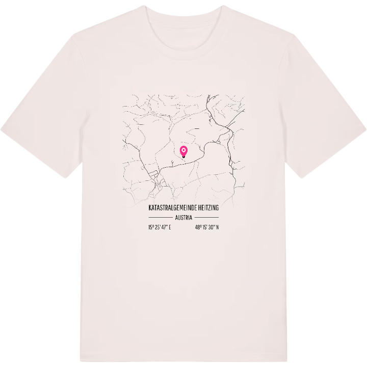 Katastralgemeinde Heitzing karta t-shirt – t-shirt från PinShirt