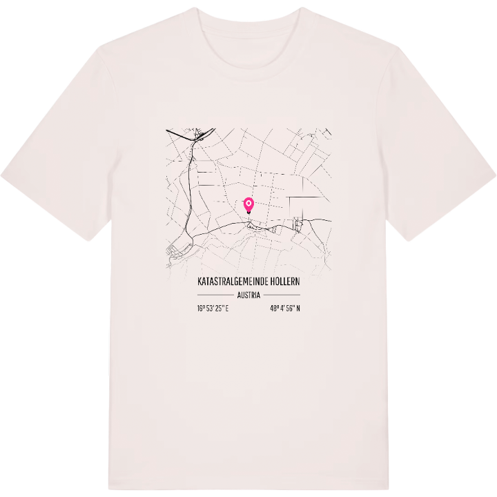 Katastralgemeinde Hollern karta t-shirt – t-shirt från PinShirt