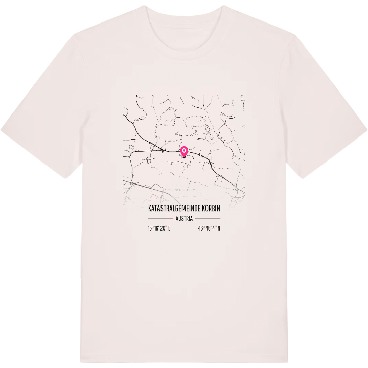 Katastralgemeinde Korbin karta t-shirt – t-shirt från PinShirt
